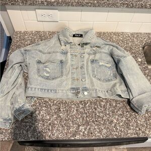 Distressed Light Blue Denim Jacket